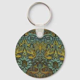 William Morris Peacock Dragon Tapet Nyckelring