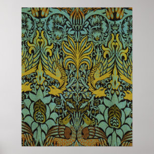 William Morris Peacock Dragon Tapet Poster
