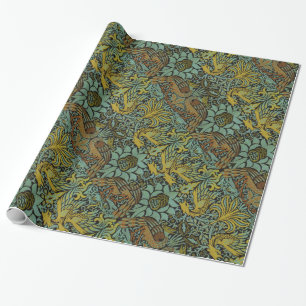 William Morris Peacock Dragon Tapet Presentpapper