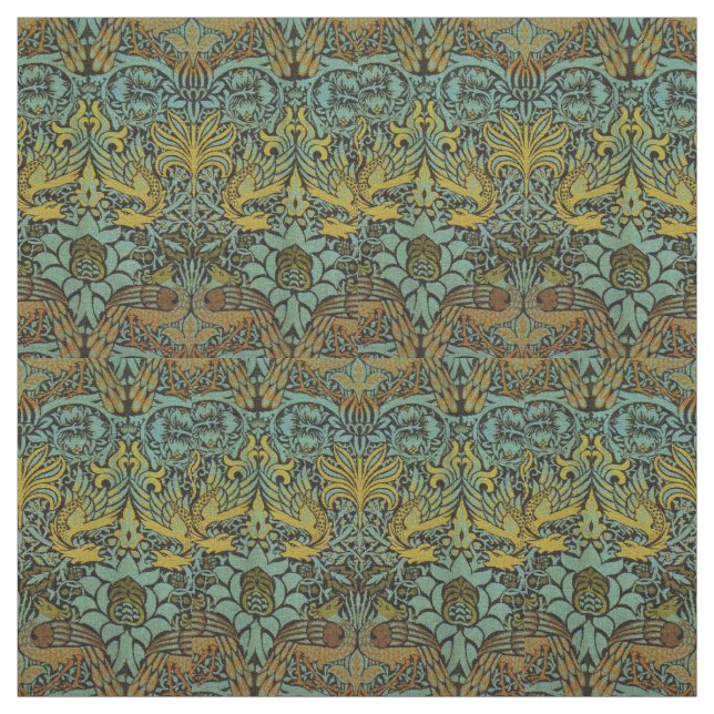 William Morris Peacock Dragon Tapet Tyg (Provkarta)