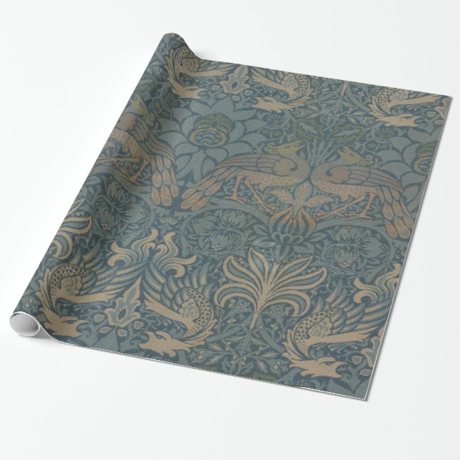 William Morris Peacock och Dragon GalleryHD Presentpapper (Utrullad)