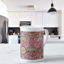 William Morris Peacock och Dragon Monogram Benporslin Mugg
