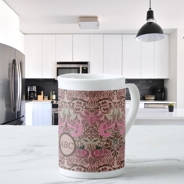 William Morris Peacock och Dragon Monogram Benporslin Mugg (Skapare uppladdad)