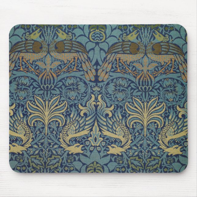 william morris Peacock och Dragon Musmatta (Framsidan)