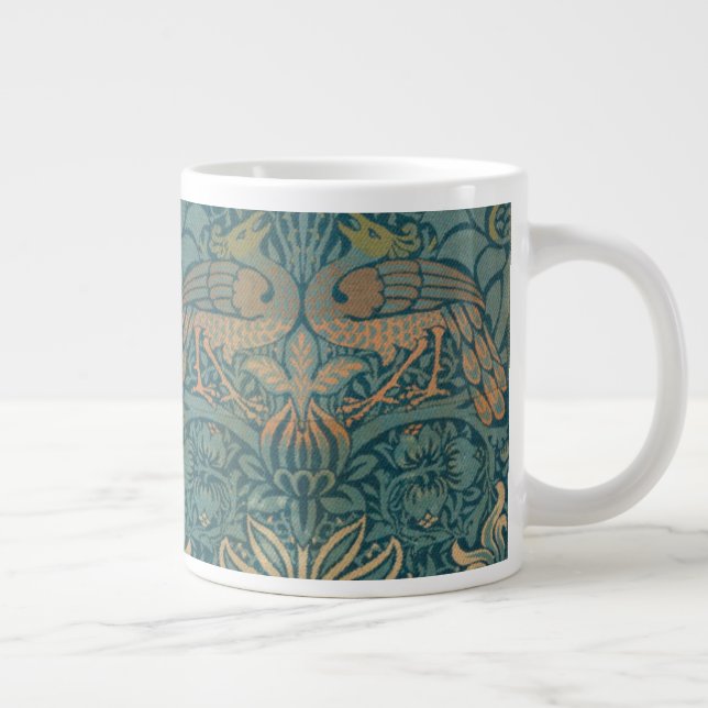 William Morris Peacock och Dragon Textile Design Jumbo Mugg (Höger)