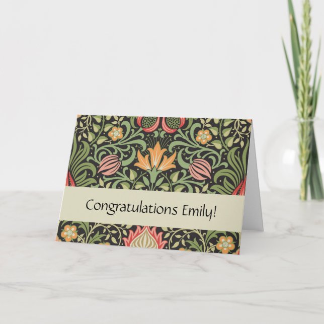 William Morris Persian Blommigt Antique Kort (Framsida)