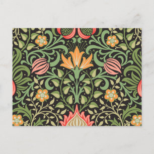 William Morris Persian Blommigt Antique Vykort