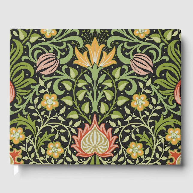 William Morris Persian Blommigt Botanical Design Gästböcker (Framsida)
