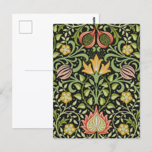 William Morris Persian Blommigt Botanical Design Vykort