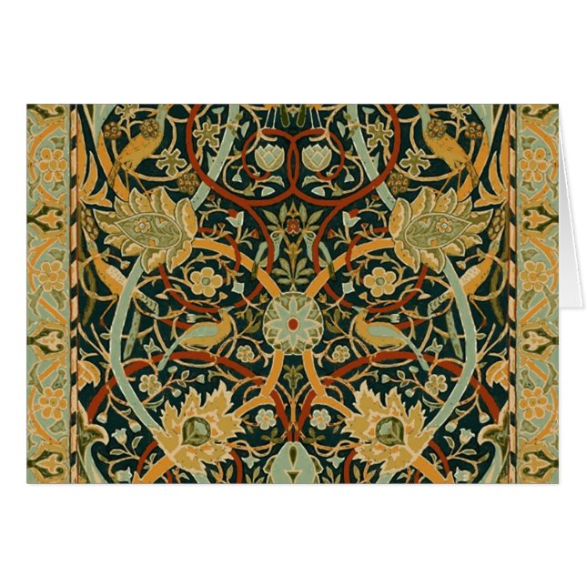 William Morris Persian Oriental Carpet Art Hälsningskort (Framsidan Horizontal)