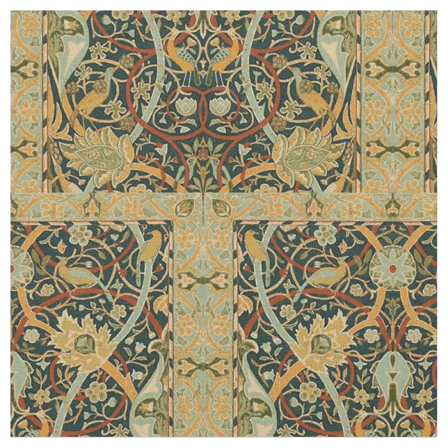 William Morris Persian Oriental Carpet Art Tyg (Närbild)