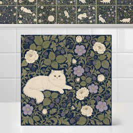 William Morris Persisk Katt Bramble Tak Berries Kakelplatta