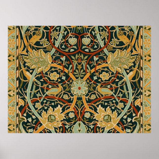 William Morris Persisk Oriental Matta Konst Poster (Framsidan)