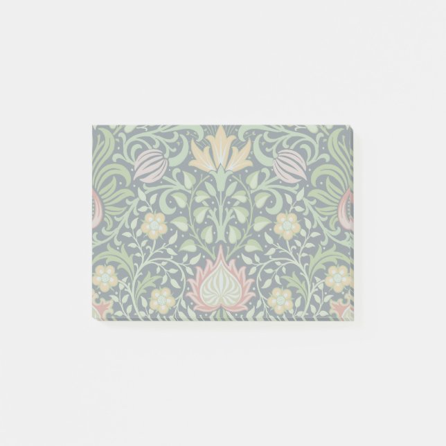 William Morris Persisk Svart Blommig Kakelkonst Post-it Block (Framsida)