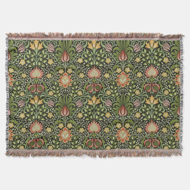 William Morris persiskt blomster botanisk design Filt (Framsidan)