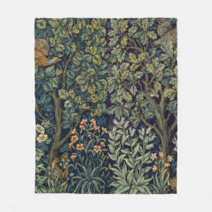 William Morris Pheasant Bird Träd Woodland Fleecefilt