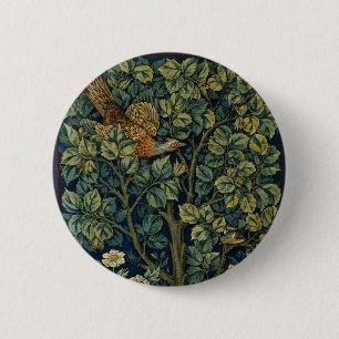 William Morris Pheasant Bird Träd Woodland Knapp