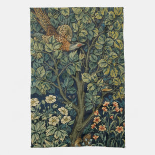 William Morris Pheasant Bird Träd Woodland Kökshandduk