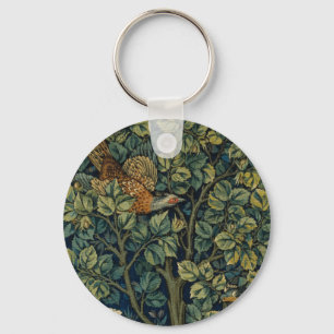 William Morris Pheasant Bird Träd Woodland Nyckelring