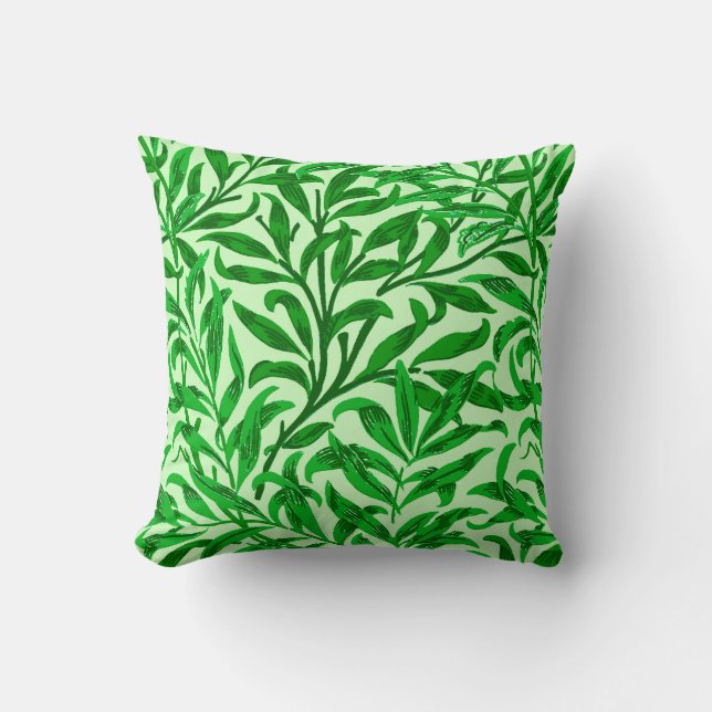 William Morris Pilgrän, smaragdgrön Kudde (Framsida)