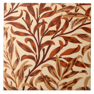 William Morris pillövruska, brunt och beige Kakelplatta