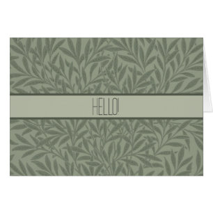 William Morris Pilmönster Antik Ljusgrön Hälsningskort