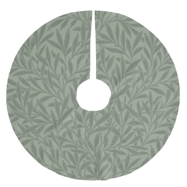 William Morris Pilmönster Antik Ljusgrön Julgransmatta Borstad Polyester (Framsidan)