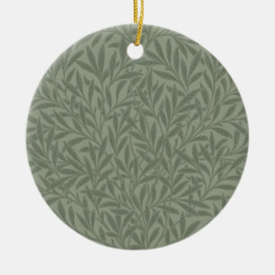 William Morris Pilmönster Antik Ljusgrön Julgransprydnad Keramik