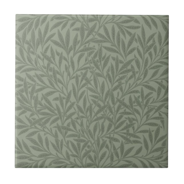 William Morris Pilmönster Antik Ljusgrön Kakelplatta (Framsidan)