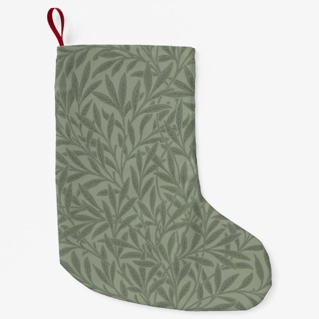 William Morris Pilmönster Antik Ljusgrön Liten Julstrumpa (Framsidan)
