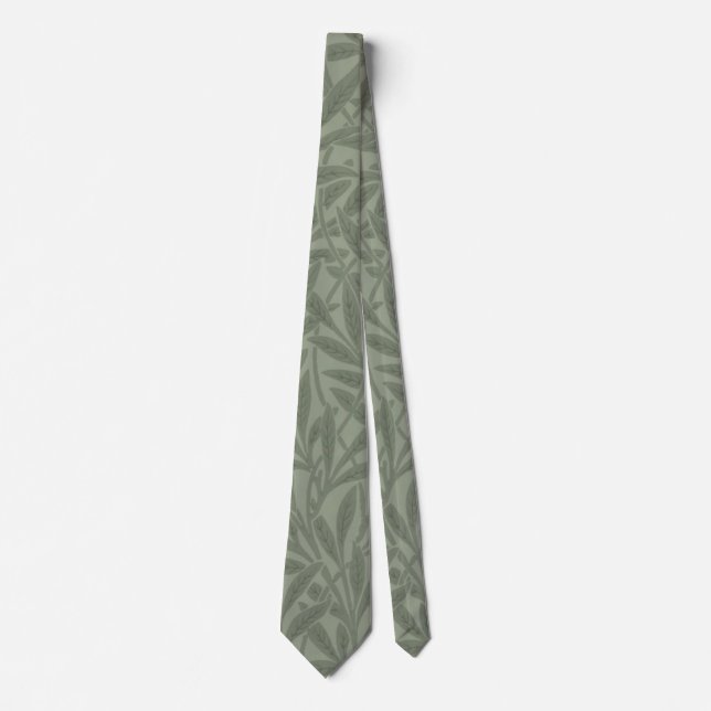 William Morris Pilmönster Antik Ljusgrön Slips (Framsida)