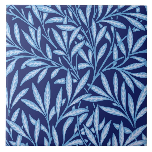 William Morris pilmönster, koboltblått Kakelplatta (Framsidan)