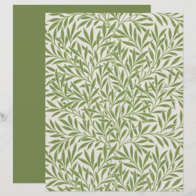 William Morris | Pilmönster Scrapbookpapper (Fram/baksida)