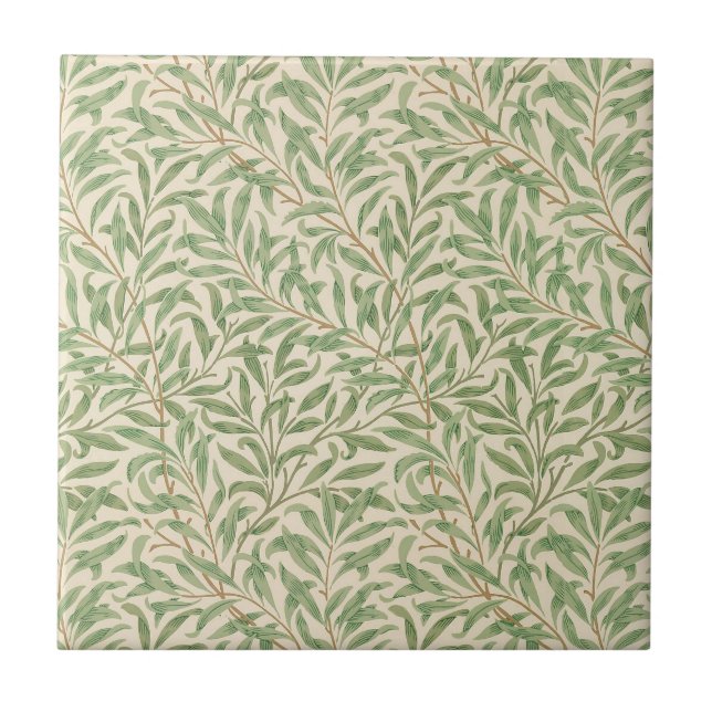 William Morris Pilträd Gård Blomma Klassiker Kakelplatta (Framsidan)