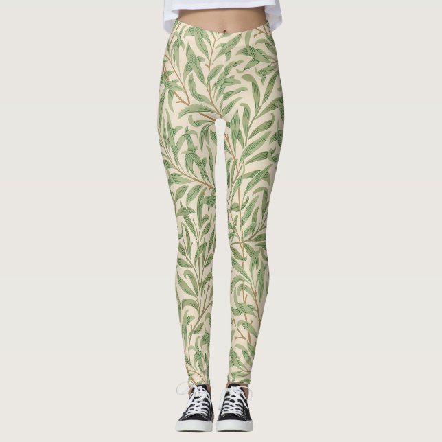William Morris Pilträd Gård Blomma Klassiker Leggings (Framsida)