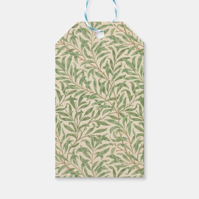 William Morris Pilträd Gård Blomma Klassiker Presentetikett (Framsidan)