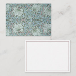 William Morris, Pimpernel - Aqua Grönt Blommigt Anteckningskort