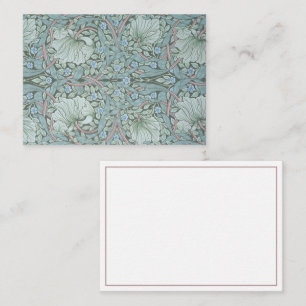 William Morris, Pimpernel - Aqua Grönt Blommigt Anteckningskort