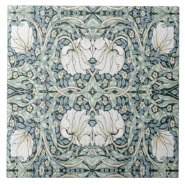 William Morris Pimpernel Blå invecklad mönster Kakelplatta