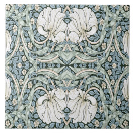 William Morris Pimpernel Blått invecklat mönster Kakelplatta