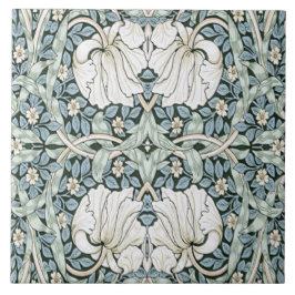 William Morris Pimpernel Blått invecklat mönster Kakelplatta