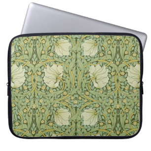 William Morris Pimpernel Blommig Blå Tapet Laptop Fodral