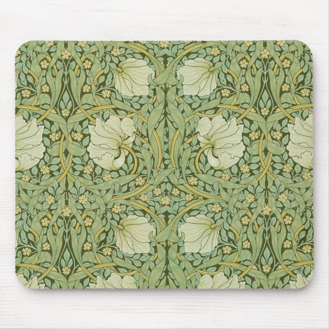 William Morris Pimpernel Blommig Blå Tapet Musmatta (Framsidan)