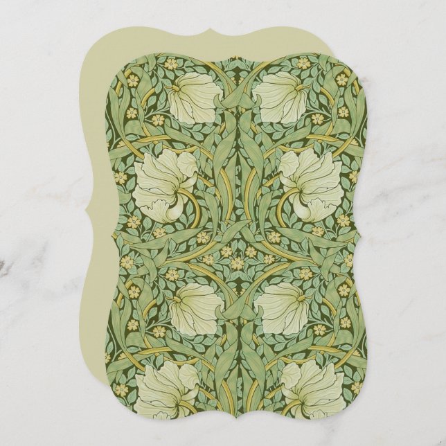 William Morris Pimpernel Blommigt Blue Tapet (Fram/baksida)