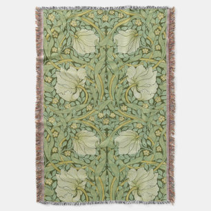 William Morris Pimpernel Blommigt Blue Tapet Filt