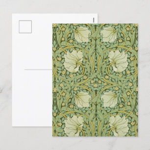 William Morris Pimpernel Blommigt Blue Tapet Helg Vykort