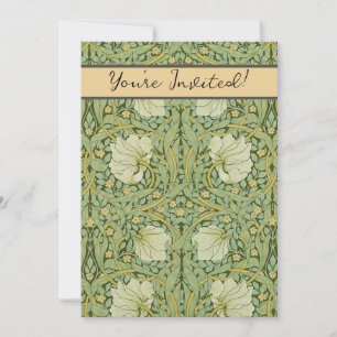 William Morris Pimpernel Blommigt Blue Tapet Inbjudningar