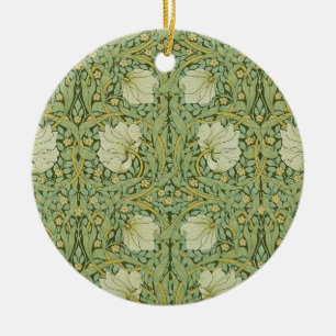 William Morris Pimpernel Blommigt Blue Tapet Julgransprydnad Keramik
