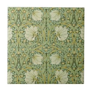 William Morris Pimpernel Blommigt Blue Tapet Kakelplatta