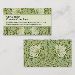 William Morris Pimpernel Blommigt Blue Tapet Visitkort